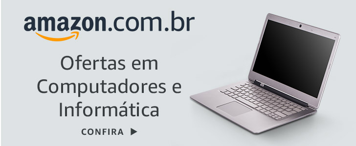 Banner de publicidade da Amazon ofertas em notebook e computador